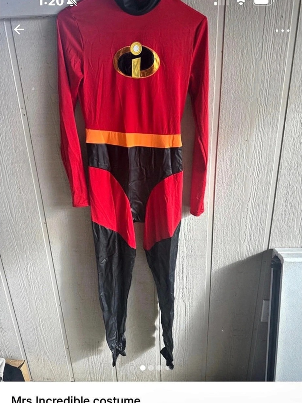 Disney Pixar Mrs. Incredible costume Superhero Costume Girls Small Red & Black